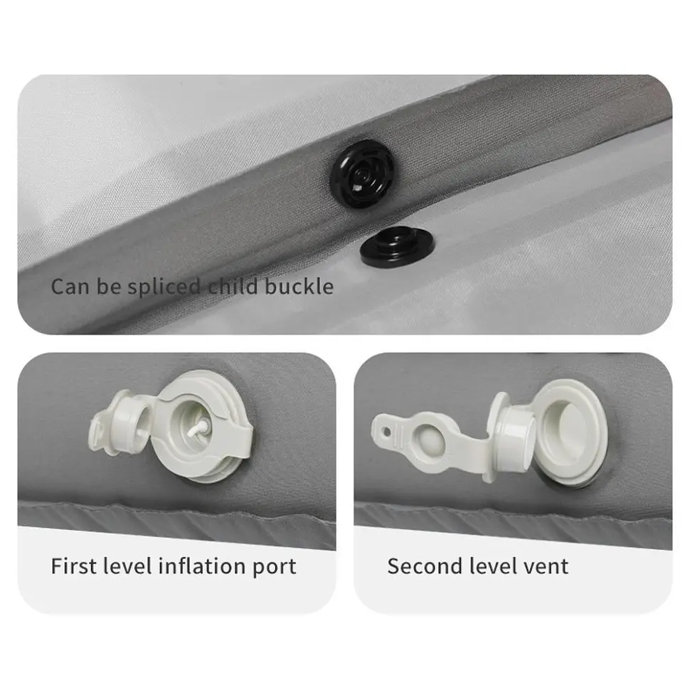 Матрац туристичний надувний одномісний Naturehike CNK2450WS035, 198х68х9.5 см, білий із вбудованою помпою для надування - фото 11