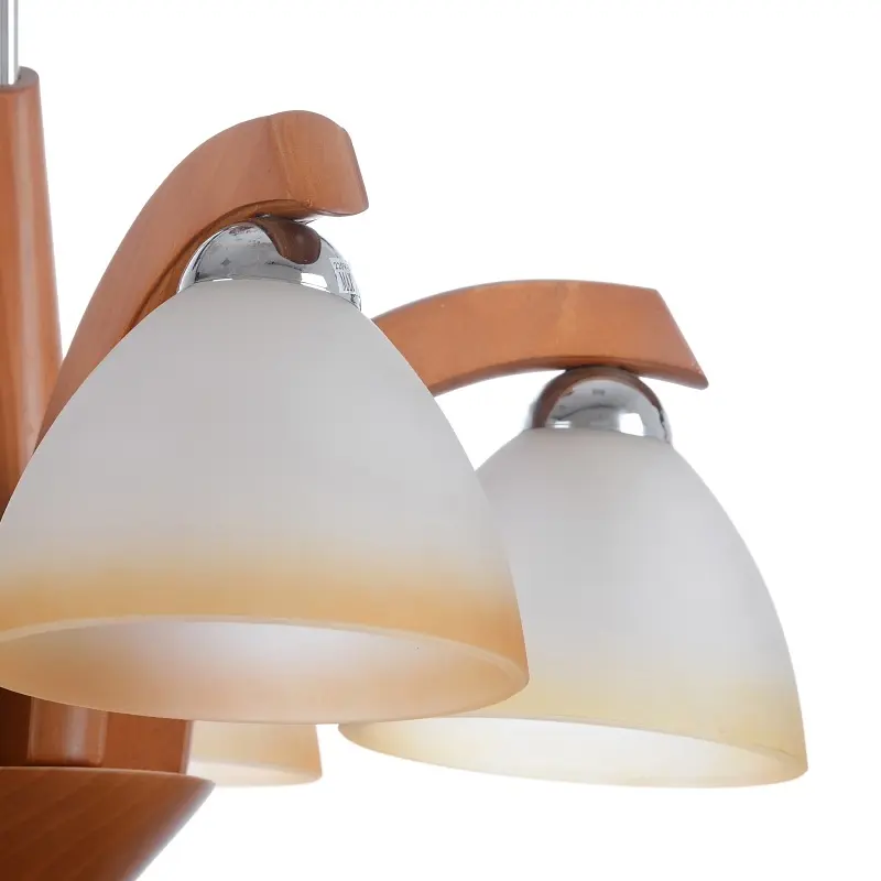 Люстра Brille потолочная деревянная E14 60W BR (BKL-404C/5) - фото 3