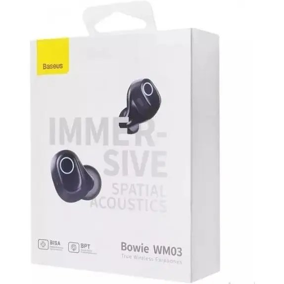Бездротові навушники Baseus Bowie WM03 True Wireless Earphones NGTW330401 Black - фото 8