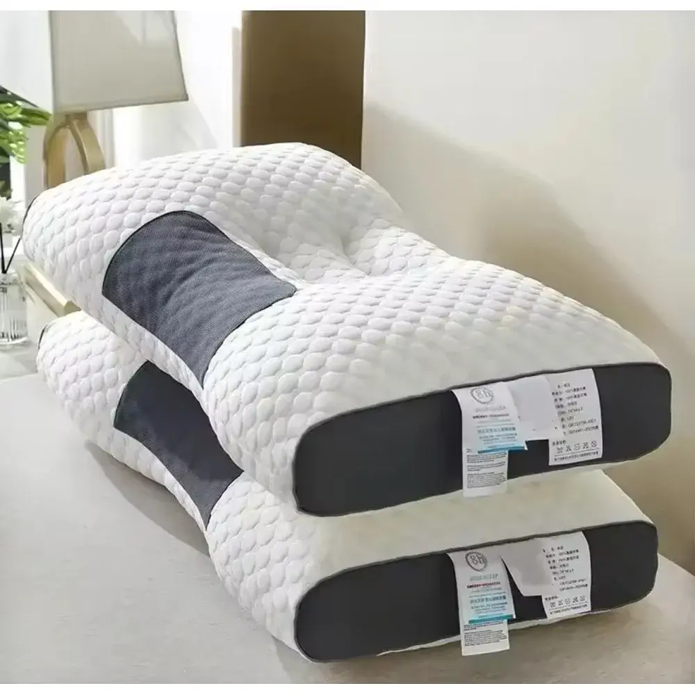 Анатомічна ортопедична подушка для сну Neck Support Massage Pillow • Подушка для шиї з ефектом пам’яті - фото 2