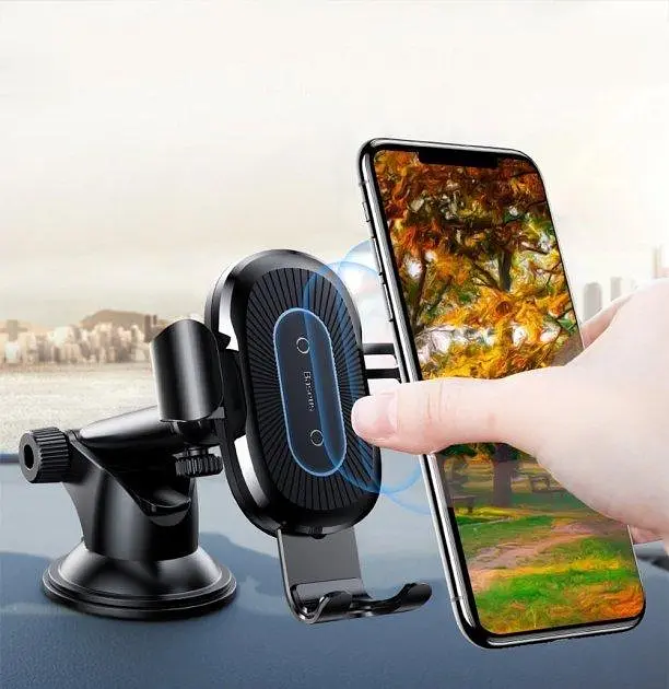 Автомобільний тримач холдер із БЗУ Baseus Wireless Fast Charger Gravity Car Mount - фото 5