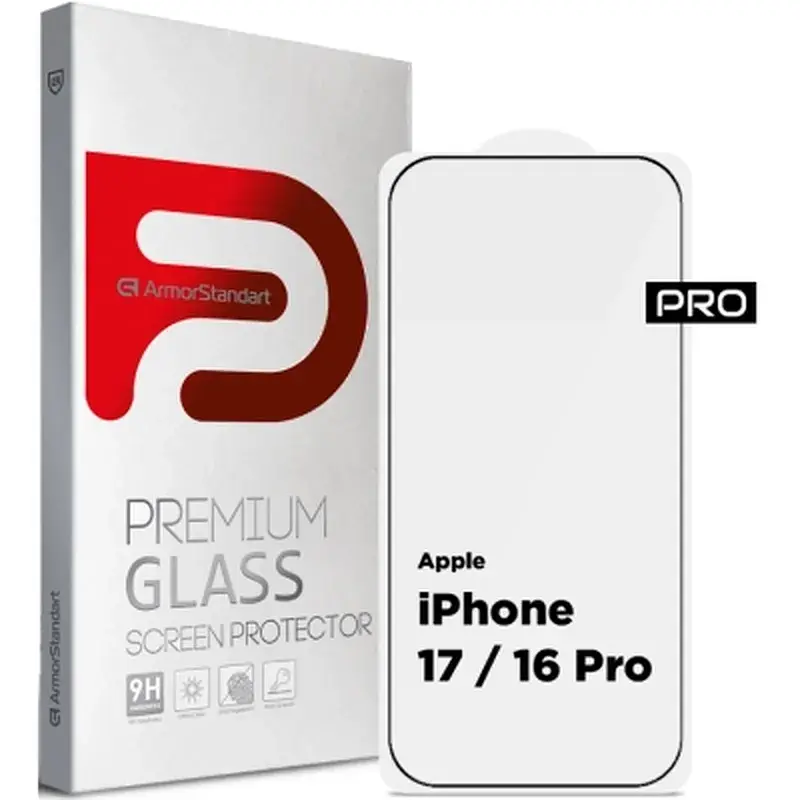 Скло захисне Armorstandart Pro Apple iPhone 17 / 16 Pro (ARM86210)