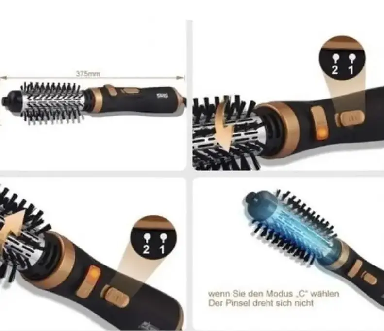 Фен-щітка Dsp Hairstyle D-50046 1000W Чорний (2104618630) - фото 4