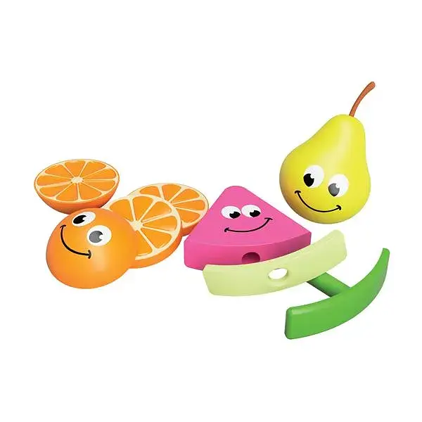 Игровой набор Fat Brain Toys Веселые разноцветные фрукты 27х13х15 см из силикона - фото 3