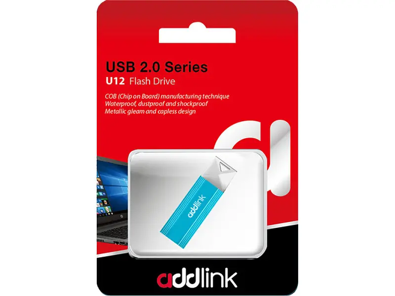 USB флеш накопичувач Addlink U12 64 GB Aqua (AD64GBU12A2) - фото 2