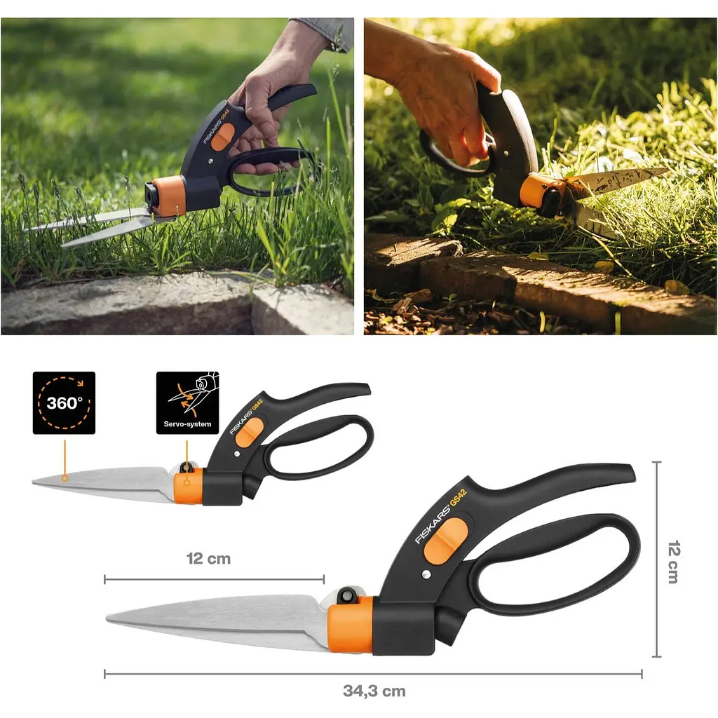 Ножиці для трави Fiskars GS42 з cерво-системою (1000589) - фото 5