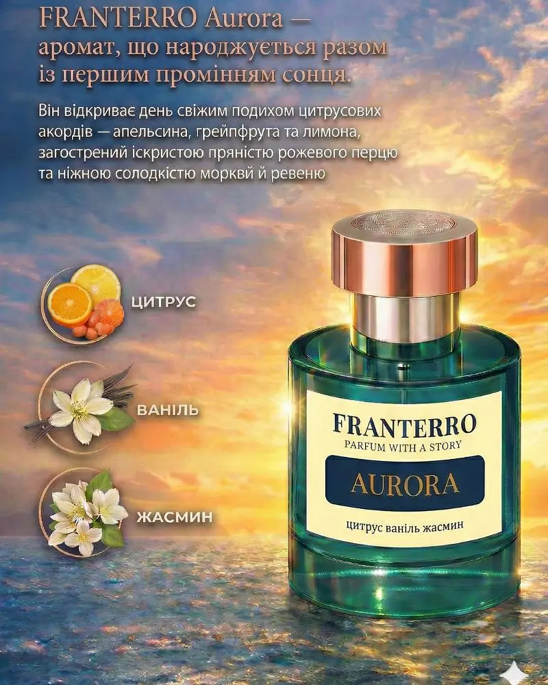 Парфум унісекс Franterro Aurora 50 мл (FRN-1001) - фото 3