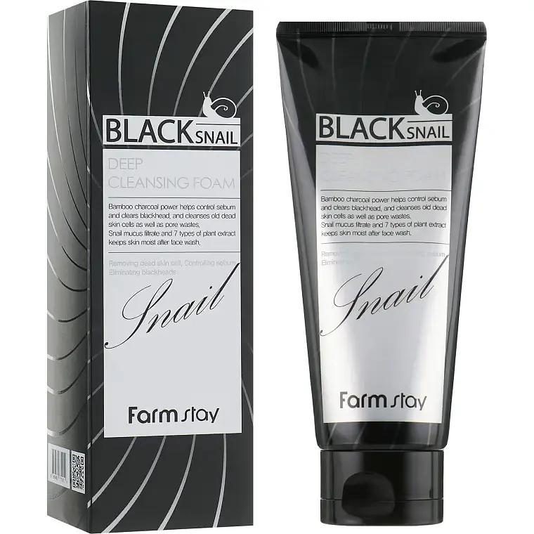 Пенка для лица FarmStay Black Snail Deep Cleansing Foam с муцином черной улитки 180 мл - фото 2