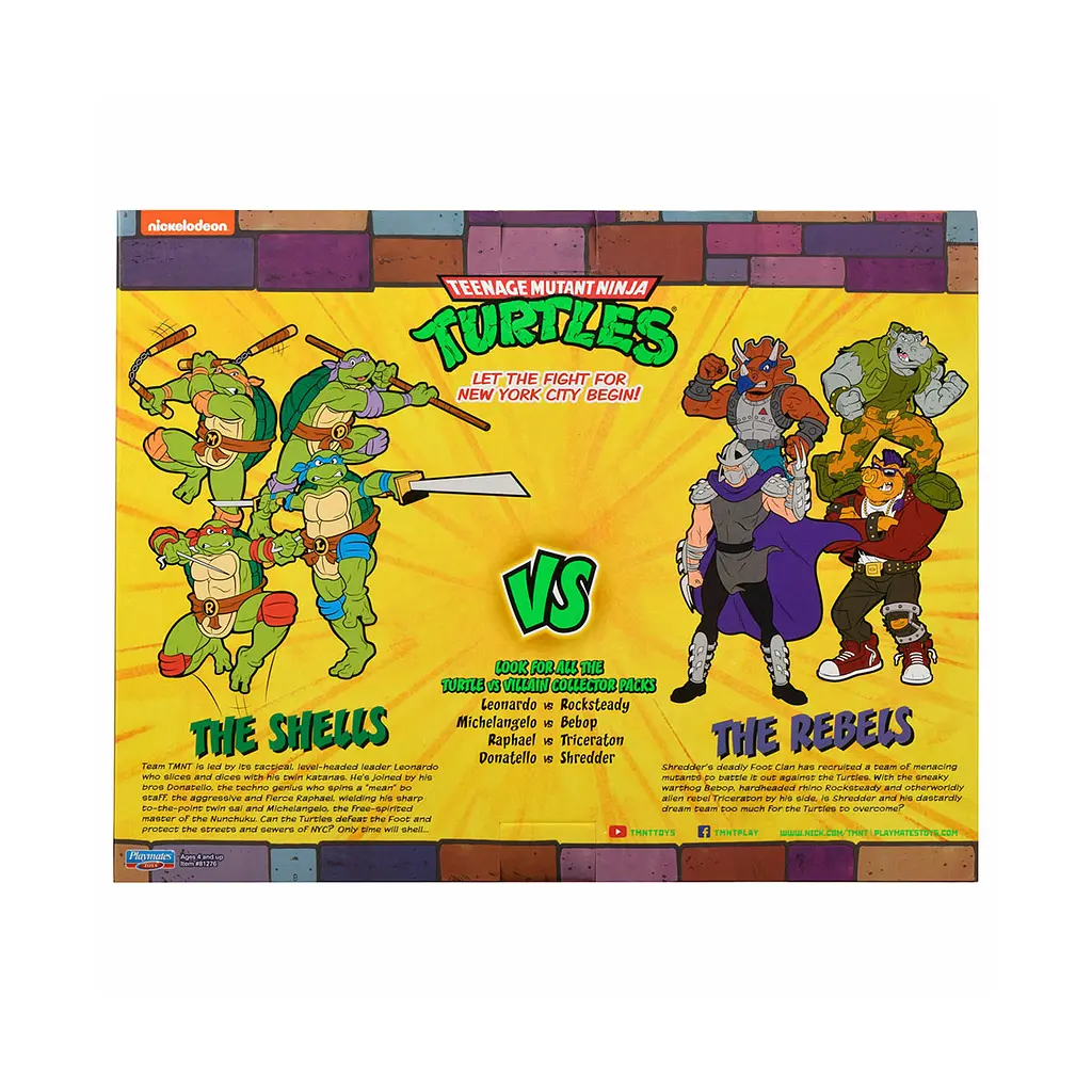 Набор фигурок TMNT Черепашки-ниндзя классические Леонардо против Рокстеди, 15 см (81276) - фото 6