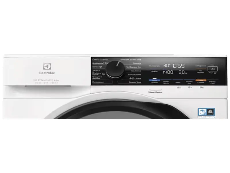 Стирально-сушильная машина Electrolux фронтальная 9(5) кг 1400 А 58 см дисплей пара инвертор белый - фото 6