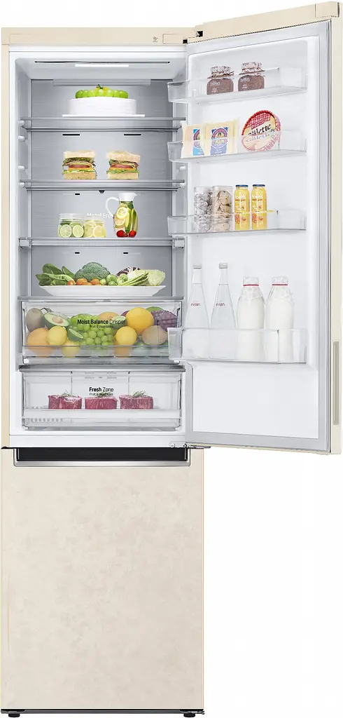 Холодильник с нижней морозильной камерой LG GA-B509MEQM бежевый (GA-B509MEQM) - фото 4