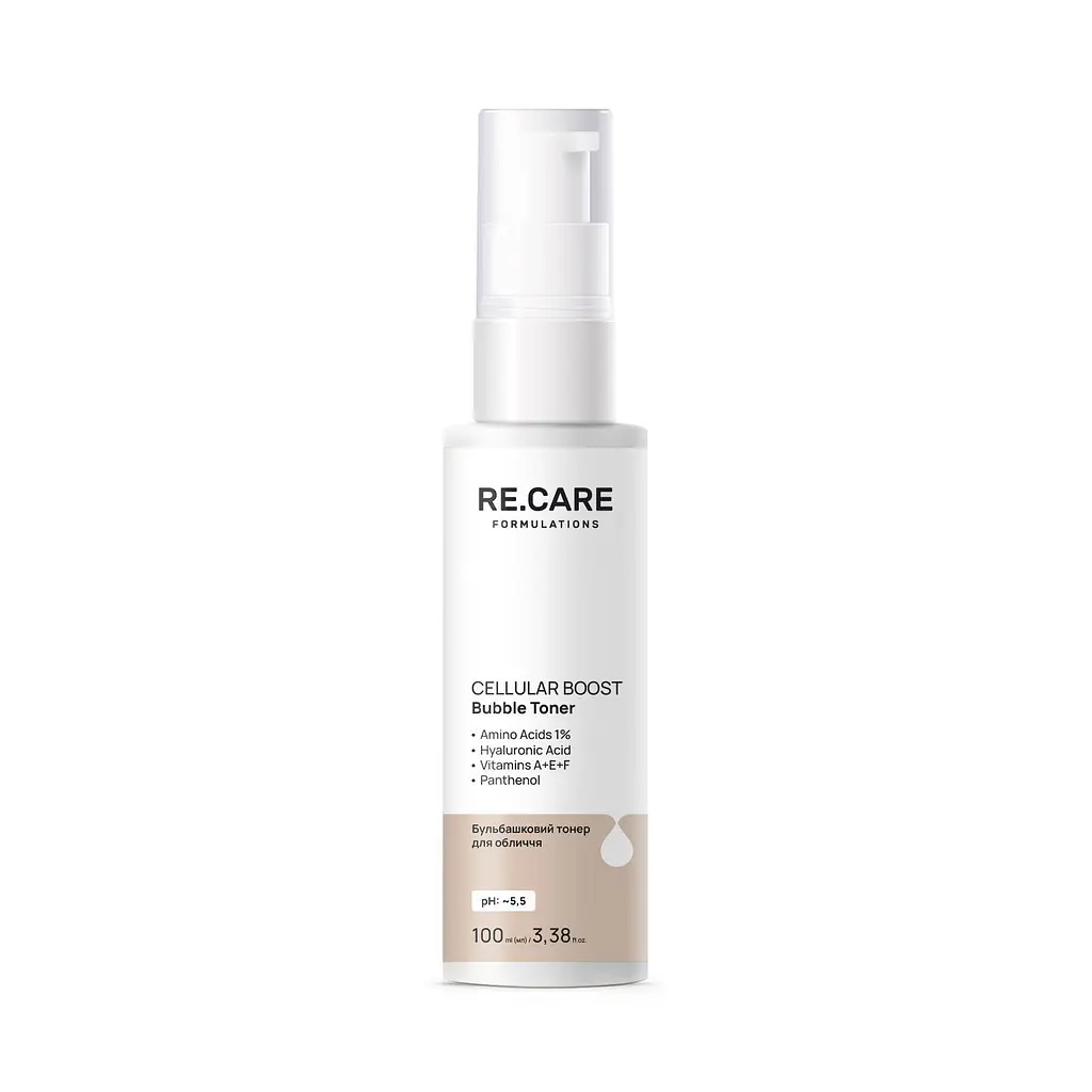 Бульбашковий тонер для обличчя Re.Care Cellular Boost Bubble Toner, 100 мл