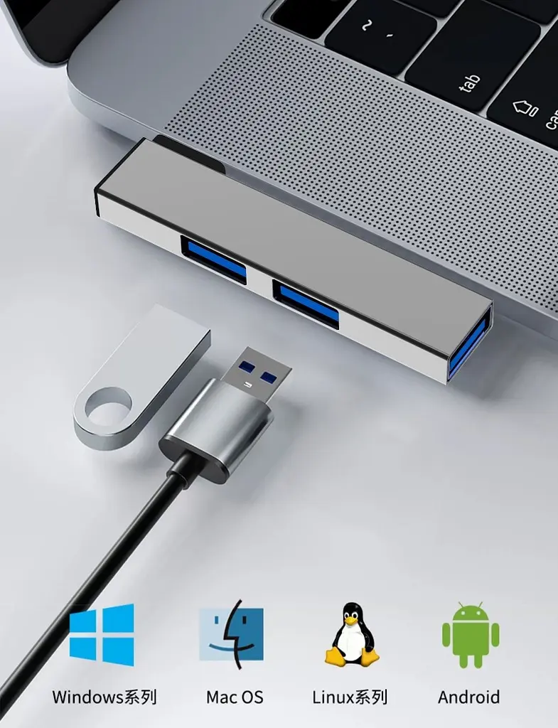 Адаптер Перехідник GT Type-C 3.1 на USB 3.0 для MacBook iMac Bodasan Black (W050725) - фото 2