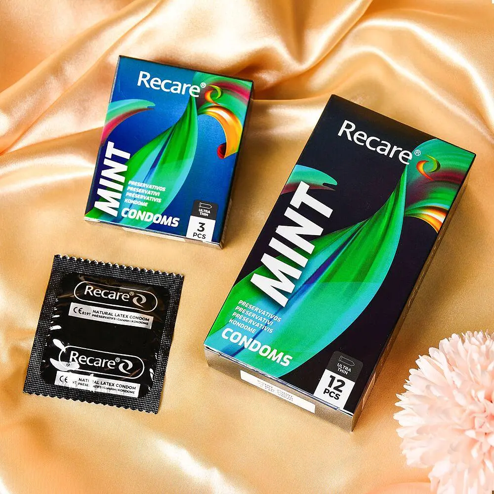 Презервативи Holographic Recare Ultra Thin Mint Condoms 3шт, ультратонкі, аромат: м'ята - фото 5