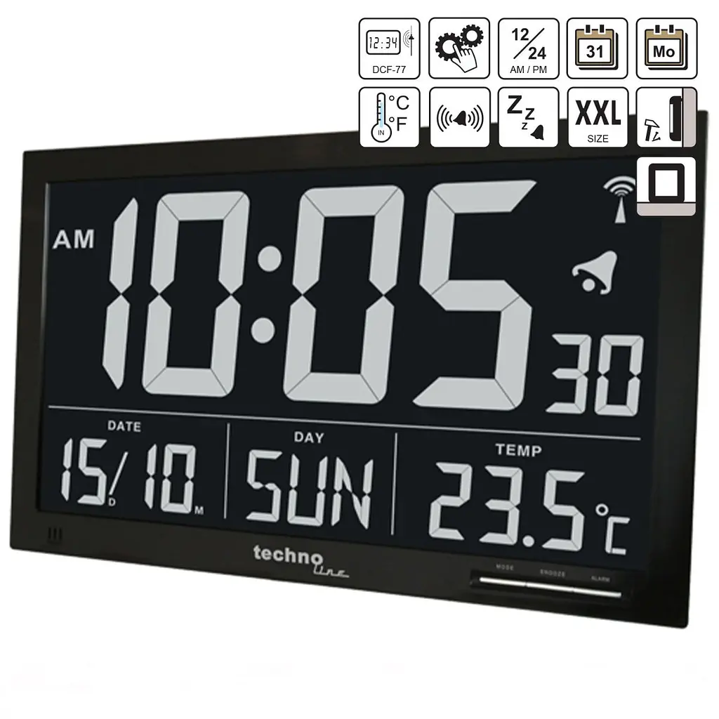 Настінний годинник Technoline WS8007 Black (WS8007) - фото 4