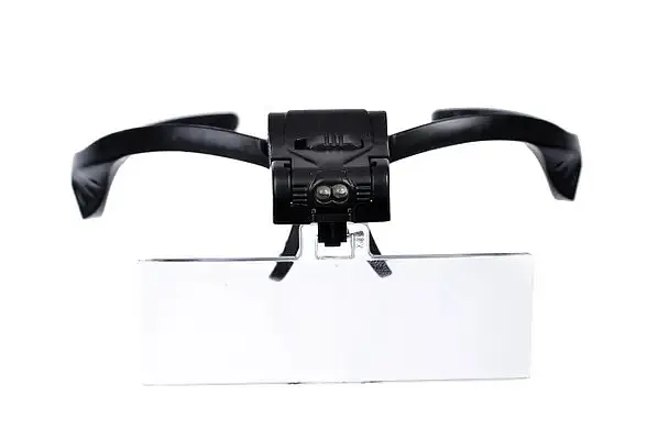 Лупа-очки бінокулярна з Led-підсвіткою, 1X 1,5X 2X 2,5X 3,5Х Magnifier 9892B - фото 2