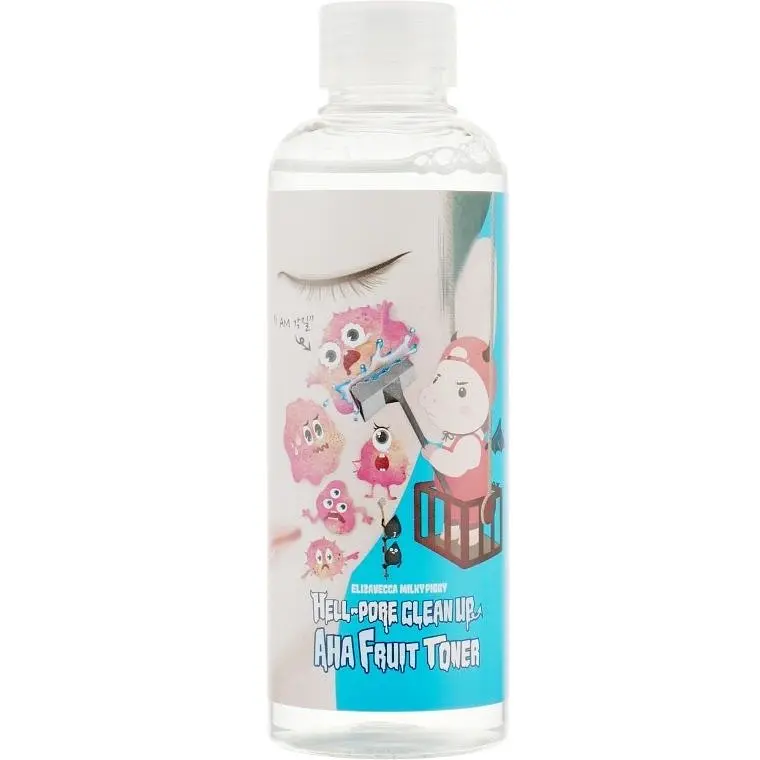 Пілінг-тонер з фруктовими кислотами 200 мл Elizavecca Face Care Hell-Pore Clean Up Aha Fruit Toner - фото 2