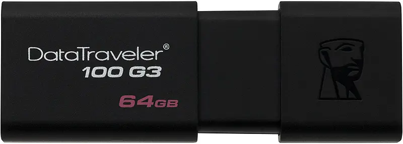 USB Flash Kingston DataTraveler 100 G3 USB 3.0 64Gb Black - фото 2