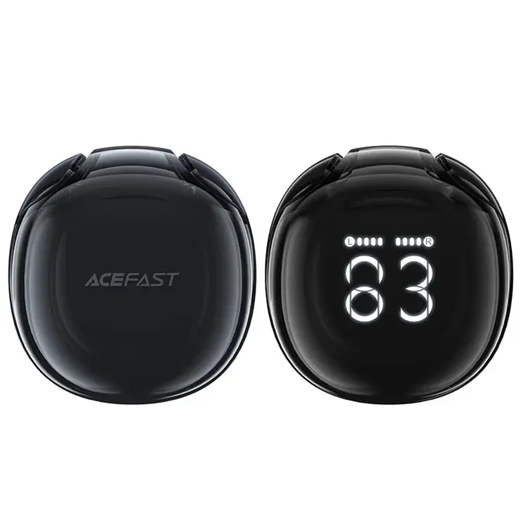 Наушники ACEFAST T9 Crystal (Air) color bluetooth earbuds Obsidian Black - фото 3