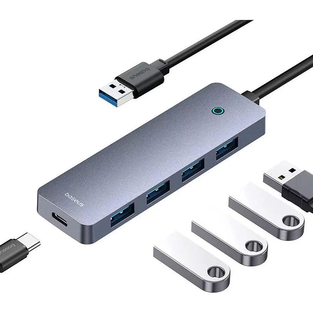USB-хаб Baseus UltraJoy Series Lite Space Grey (B0005280B811-01) [167344] - фото 5