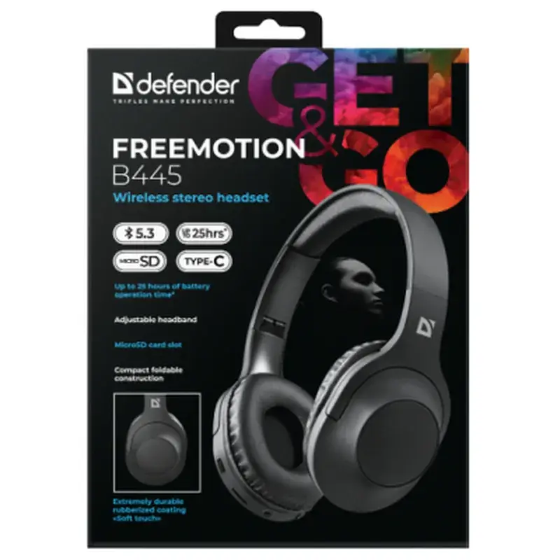 Навушники Defender FreeMotion B445 Bluetooth Black (63445) - фото 11