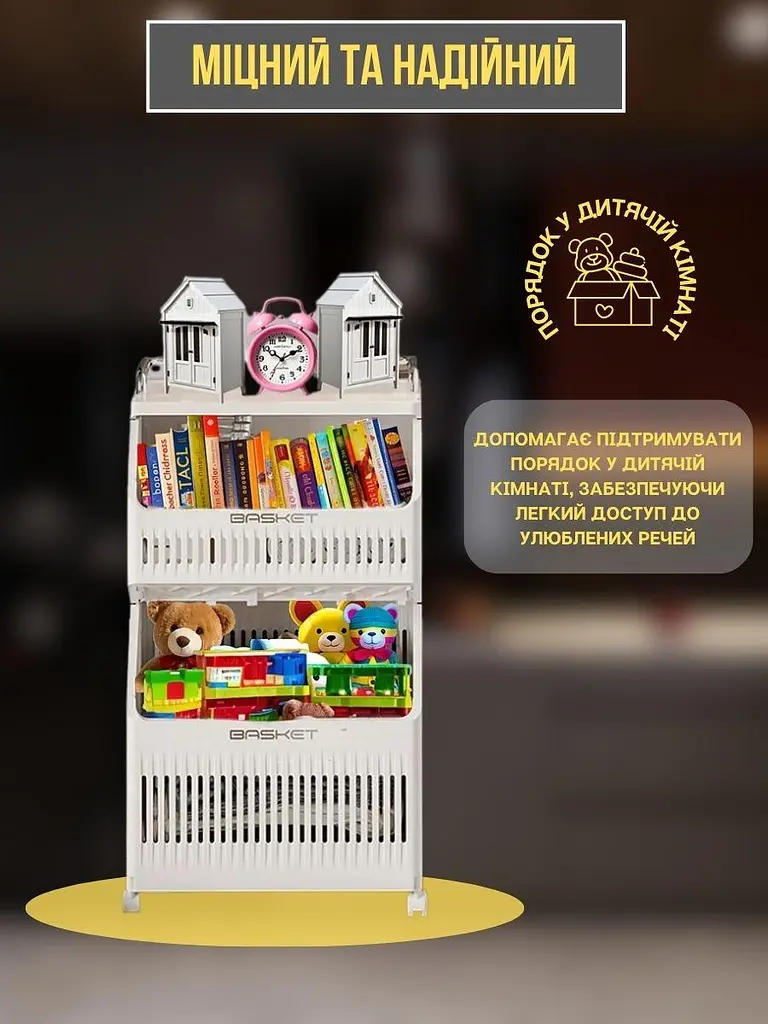 Багатофункціональний кошик для зберігання на колесах - фото 3