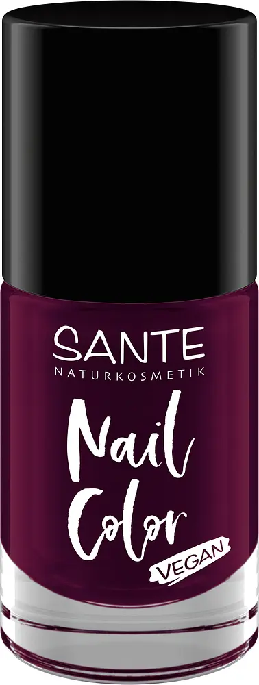 VEGAN-Лак для нігтів Nail Color 04 Plumtheory/Dark Purple SANTE 8 мл