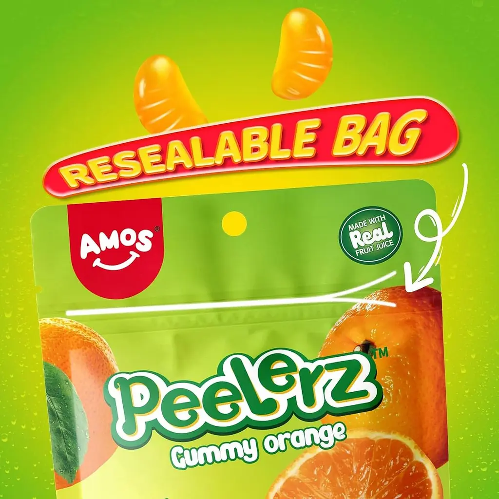 Желейні цукерки Amos Peelerz Peelable Gummy Orange 170г - фото 5