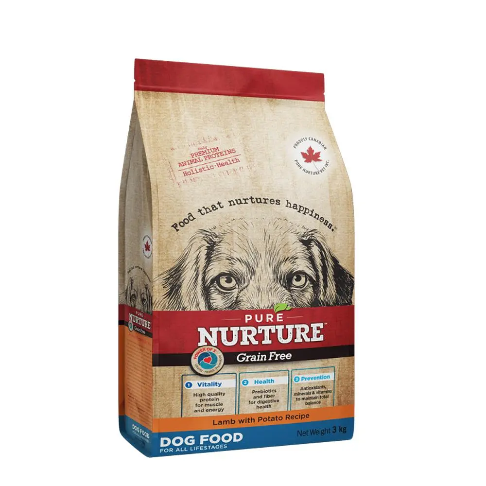 Сухий корм для собак на всіх стадіях життя Pure Nurture Grain Free Power of 3 Lamb with Potato з ягням та картоплею 3 кг