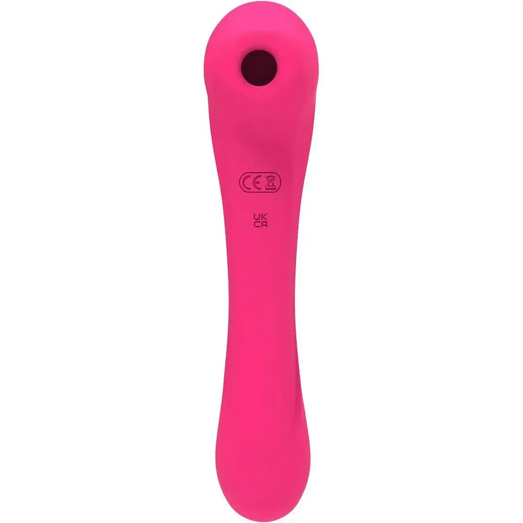 Вібратор та вакуумний кліторальний стимулятор 2 в 1 Alive Quiver Magenta Pink - фото 2