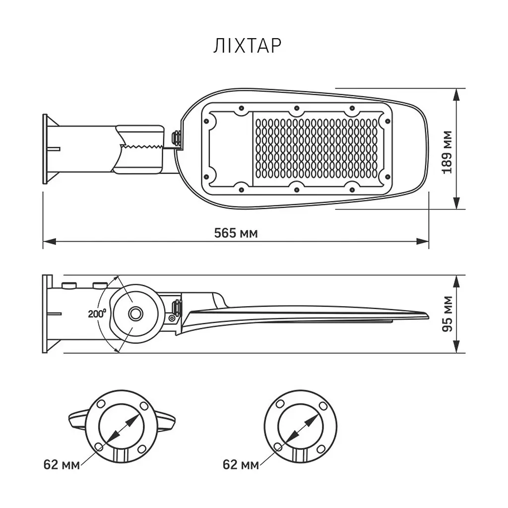Прожектор Videx LED 60W 5000K (VL-SLSO-605) - фото 10