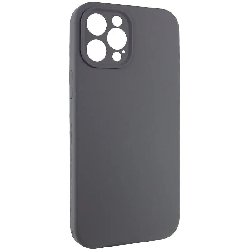 Чохол Silk Full Camera Protective (AA) NO LOGO для Apple iPhone 12 Pro (6.1") Сірий / Dark Gray - фото 2