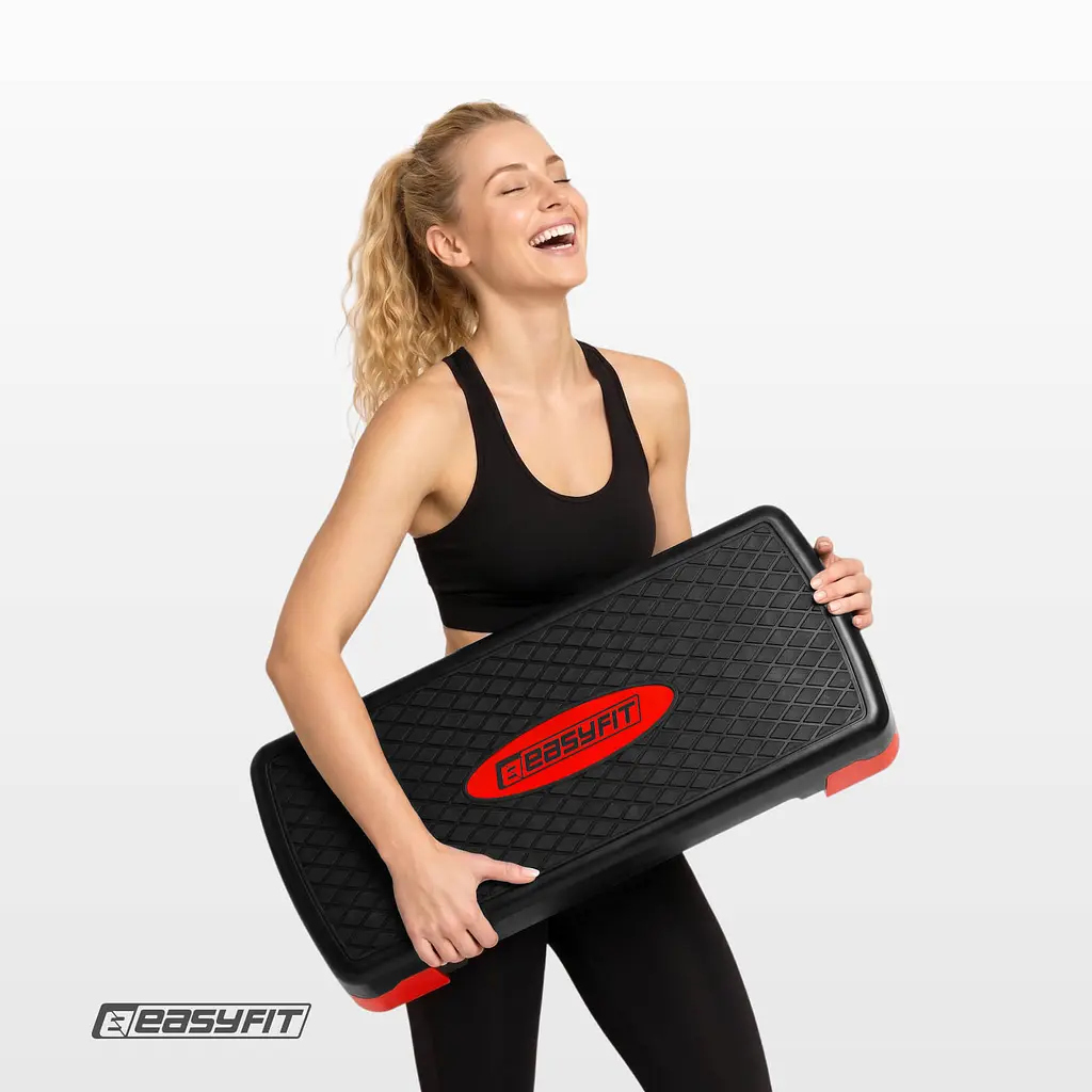 Степ-платформа EasyFit Step-B 2-ступінчаста чорно-червона - фото 11