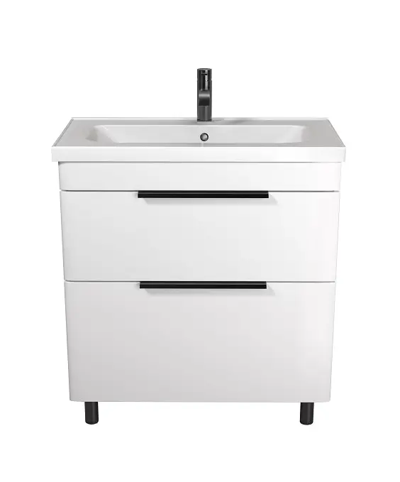 Тумба Мойдодир Iris 80 з умивальником Fenova 80 Білий - фото 4