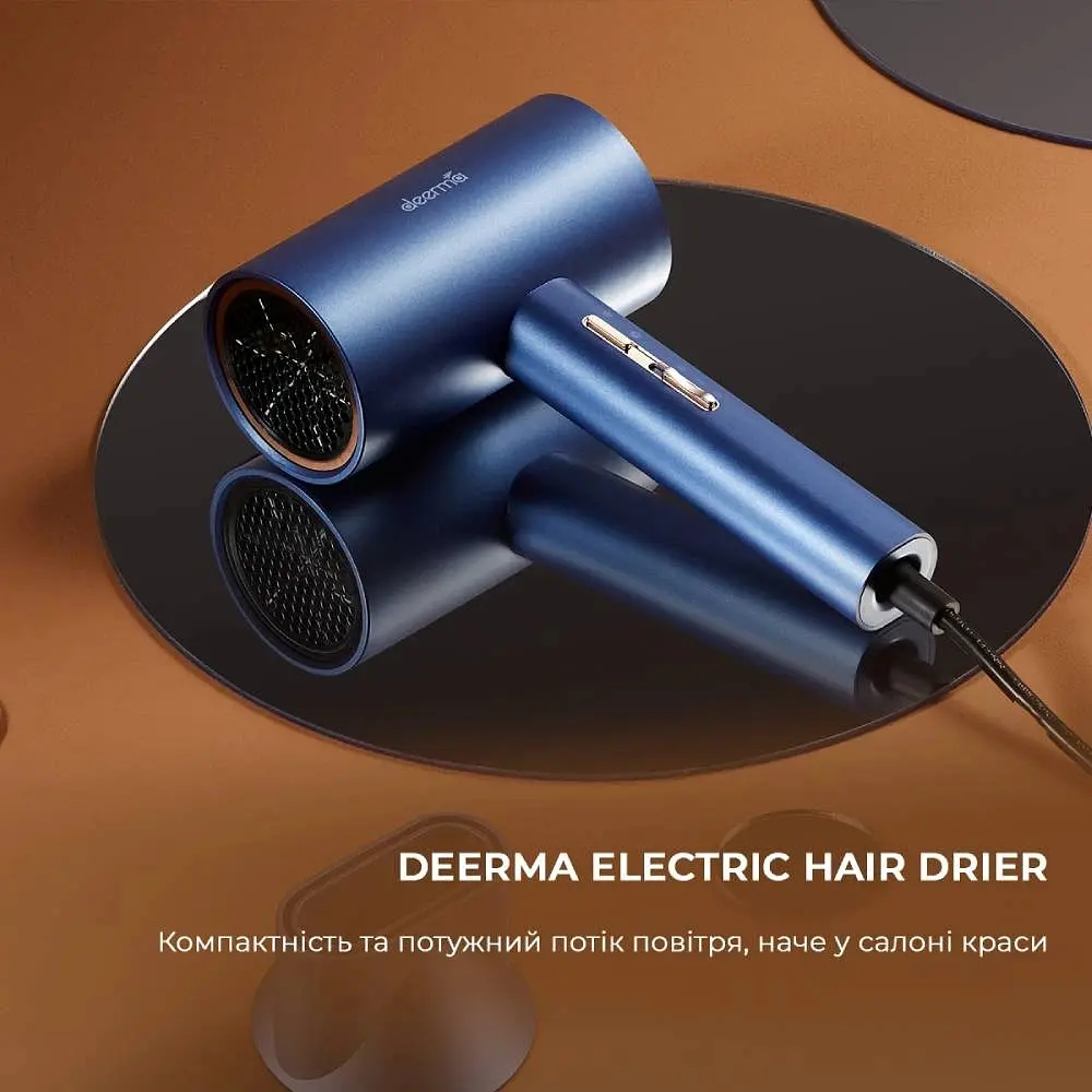 Фен Deerma DEM-CF15W 2000 Вт (синий) - фото 3