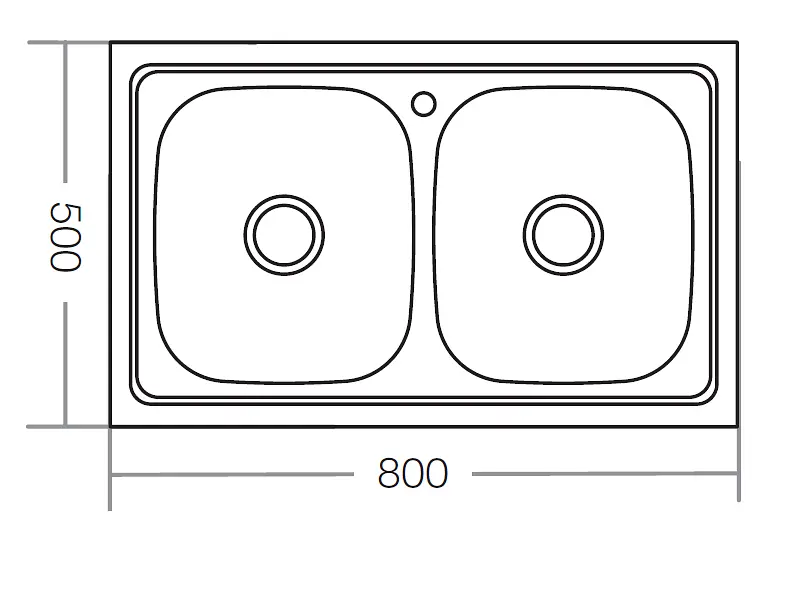 Мийка кухонна ZERIX Z8050D-08-180E satin (ZM0569) - фото 2