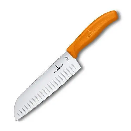 Кухонний ніж Victorinox SwissClassic Santoku лезо 17см ріфл. з помар. ручкою (блістер) - фото 2