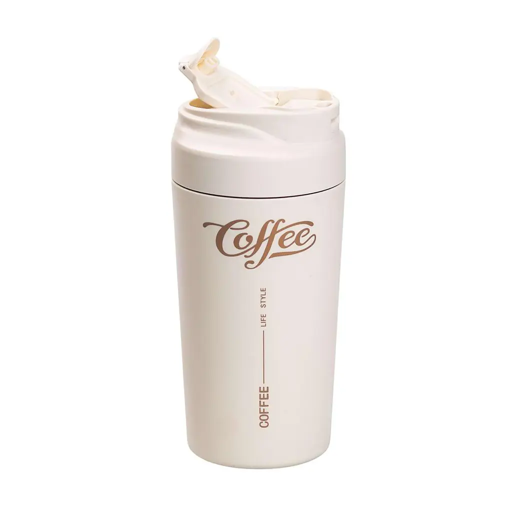 Термочашка Coffee 480 мл з керамічною колбою, бежевий Yiwu HP-14-14BE - фото 9
