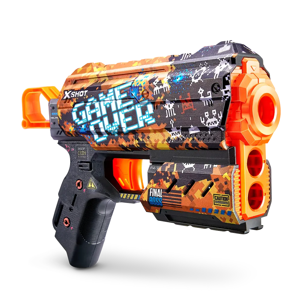 Скорострельный бластер Zuru X-Shot Skins Flux Game Over, 8 патронов (36516E) - фото 3