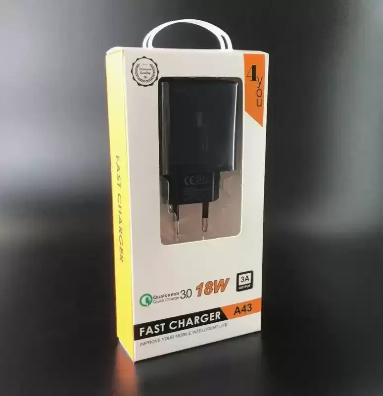 МЗП 4you A43 (18W, Fast Charger QC 3.0, 5V/3A, 9V/12V-1.5A, 1USB) black - фото 3