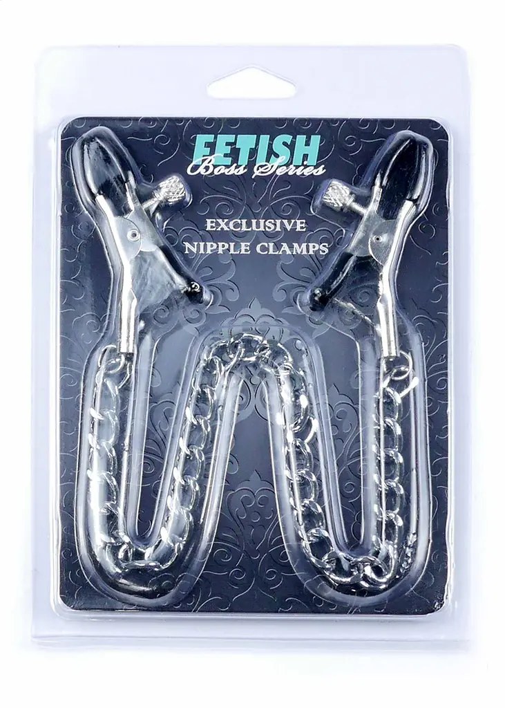 Затискачі для сосків Exclusive Nipple Clamps No.7 з ланцюжком - фото 3