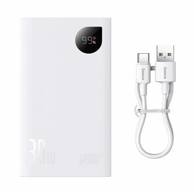 Повербанк Baseus Adaman 2 20000 mAh 30W White (PPAD050002) - фото 3