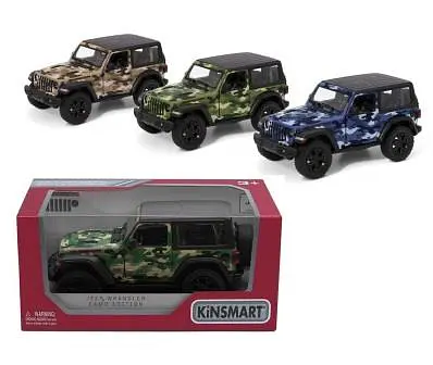 Металлический инерционный джип Jeep Wrangler Military Hard Top 5", открывающиеся двери (В ассортименте) - фото 2