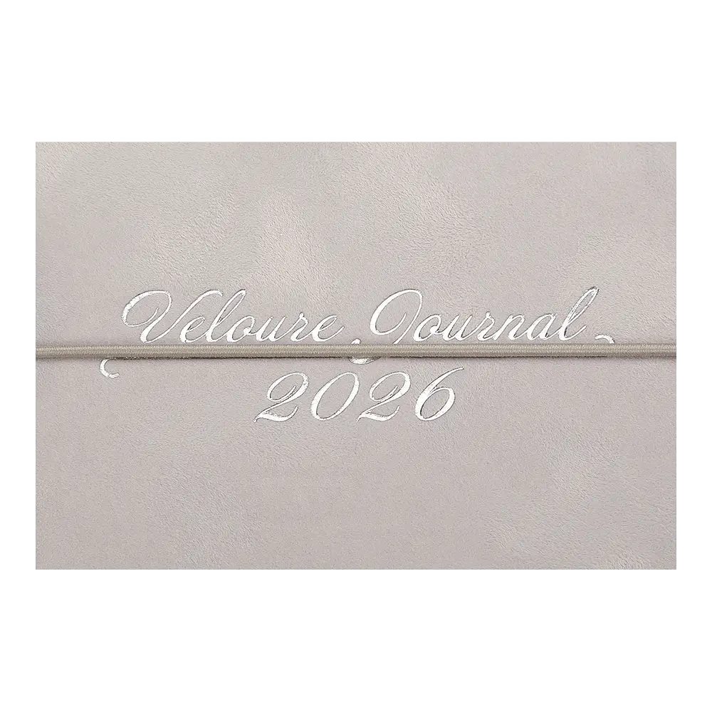 Щотижневик датований Buromax Velour 2026 153 x 87 мм штучна шкіра світло-сірий (BM.2902-20) - фото 5