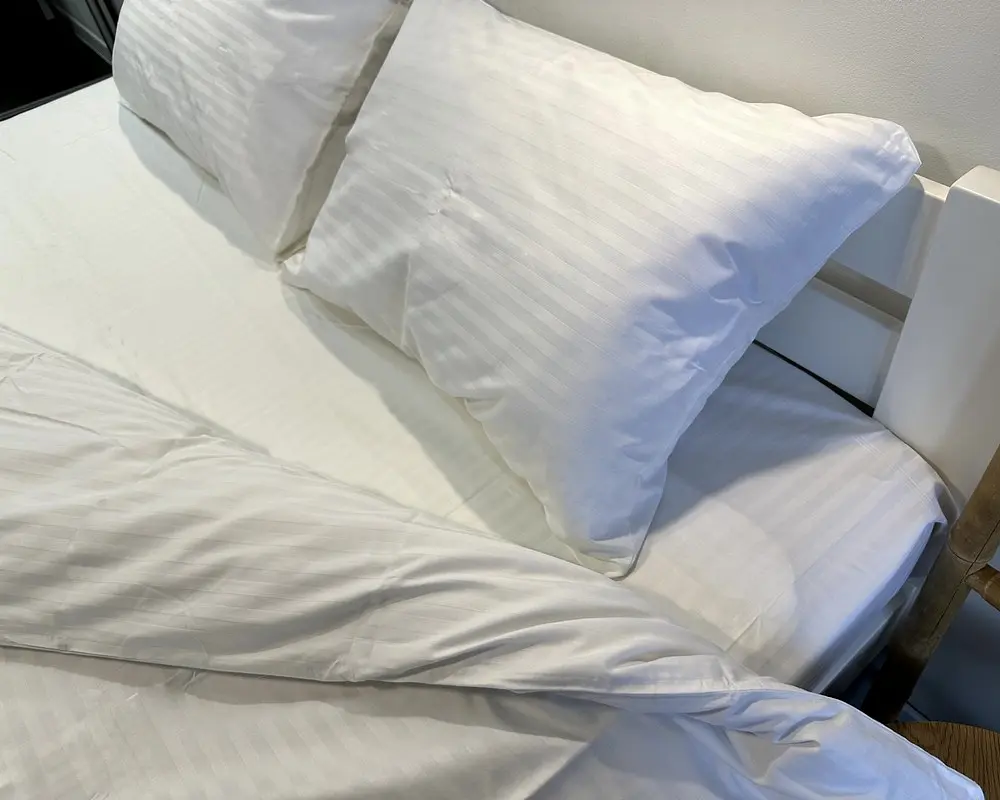 Постільна білизна LARA сатин-страйп біла d13002e2 євро - фото 2
