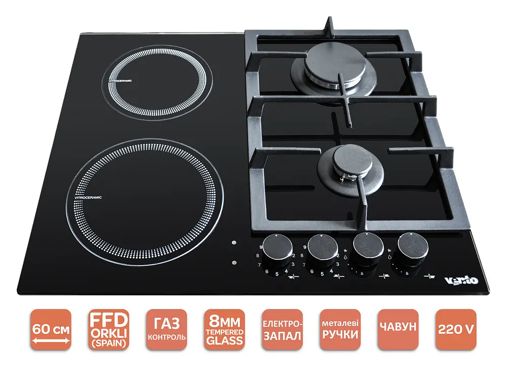 Варочная поверхность Ventolux HG622 B9G CS (BK) - фото 7