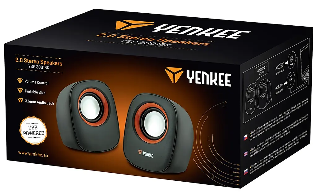 Акустика YSP 2001BK Mini speakers 2.0 Black Yenkee teh0021674 - фото 4