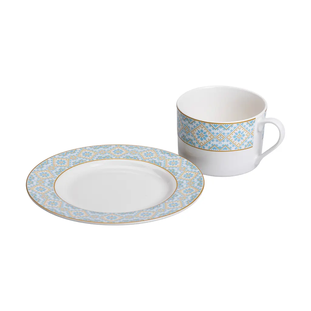 Чашка Yiwu Ethnic керамічна 250 мл біла HP-7-741 - фото 3