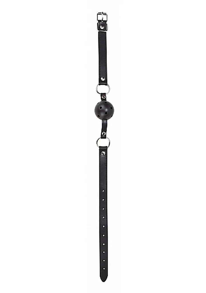 Кляп Ouch! Ball Gag With Leather Straps - фото 2
