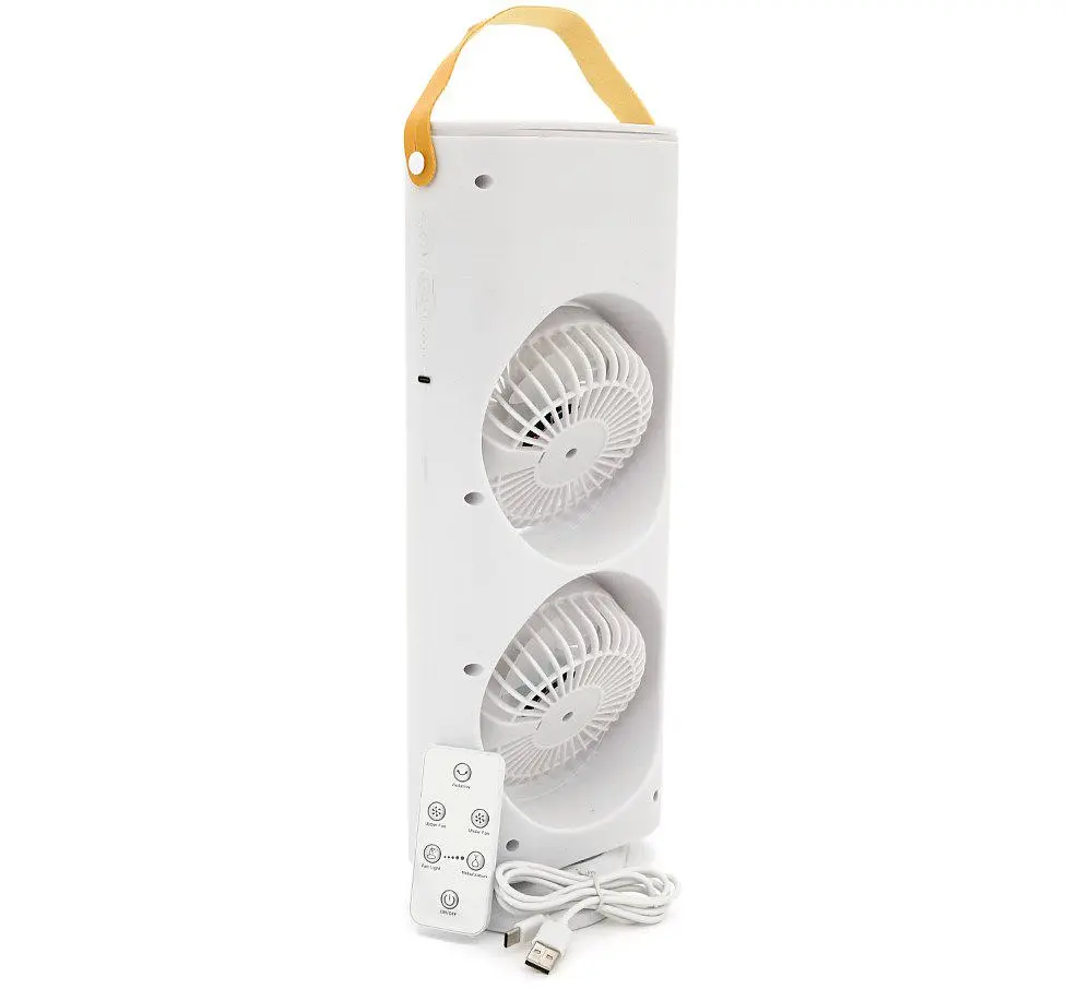 Портативный вентилятор Voltronic T1818, увлажнение, подсветка, Air Cooler Fan White - фото 3
